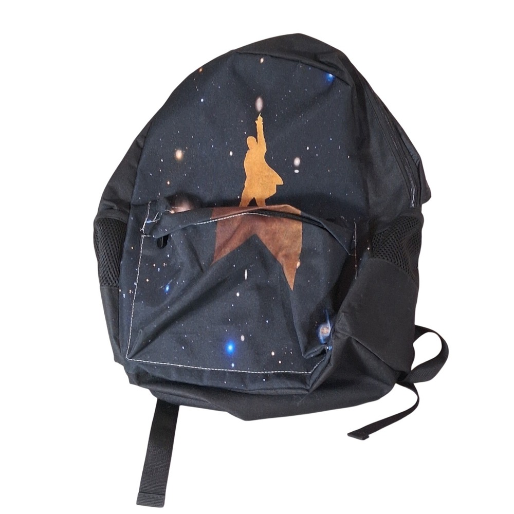 Hamilton Musical Broadway Starry Night Galaxy Backpack Black Canvas School Bag